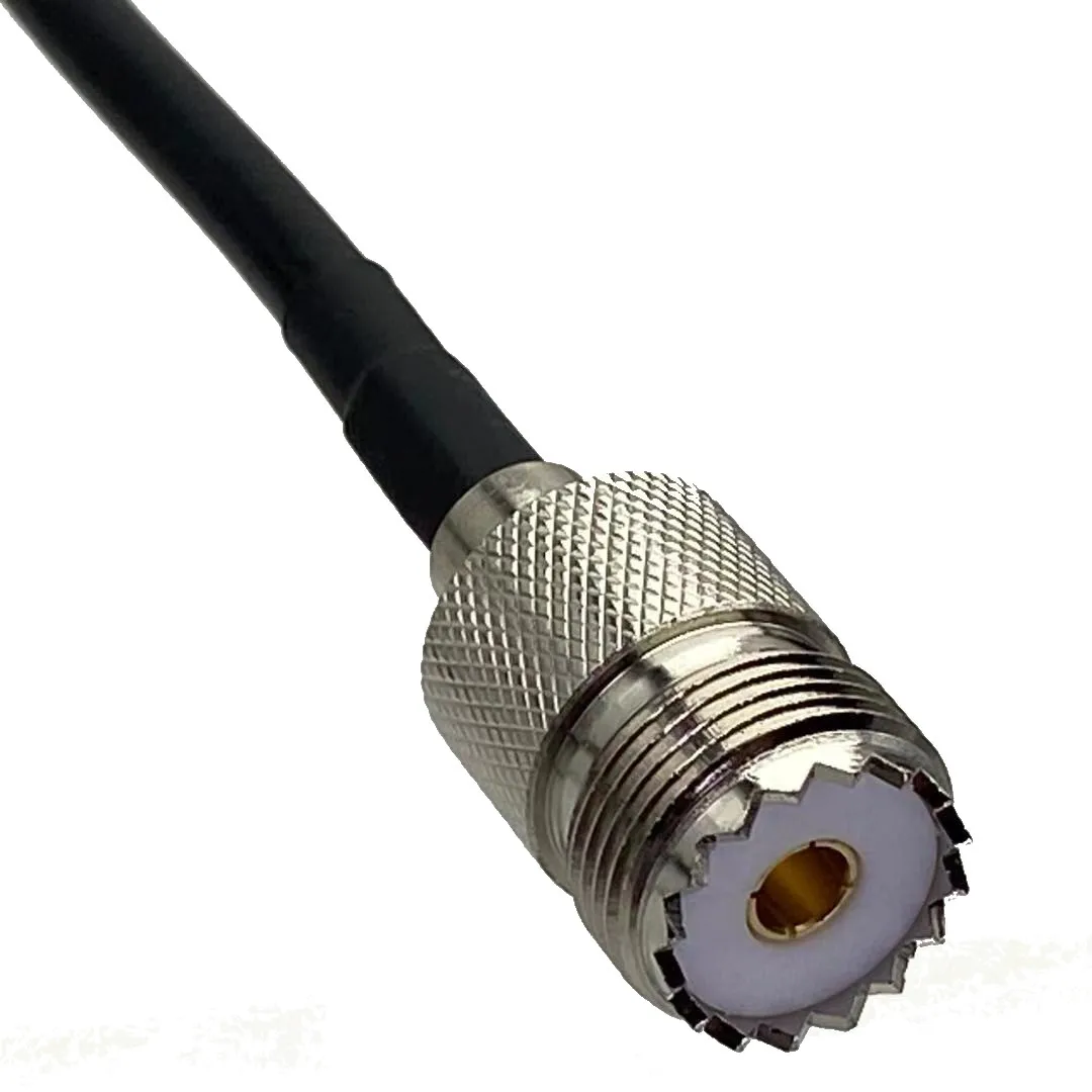 1pcs RG58 Cable UHF SO239 Female Jack to Mini UHF Male Plug Connector RF Coaxial Pigtail Jumper Adapter Straight New 6inch~10FT