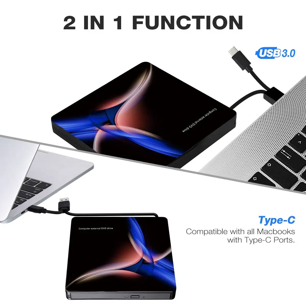 USB 3 0 Type C внешний DVD записывающее устройство DVD/CD ROM проигрыватель Portatil оптический