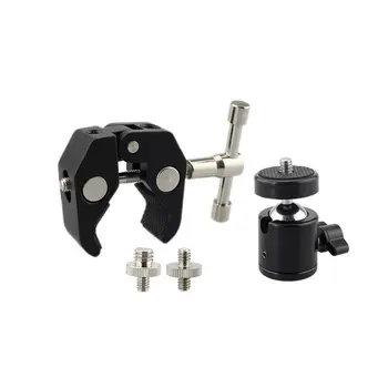 

SmallRig Clamp Mount 1/4" Screw Ball Head Mount Hot Shoe Adapter & Cool Clamp Camera Splint Strong Clip