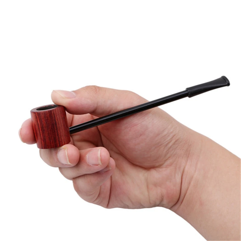 Long Briar Pipe Multi Choice Straight Smoking Pipe 3mm Filter Smoking Set