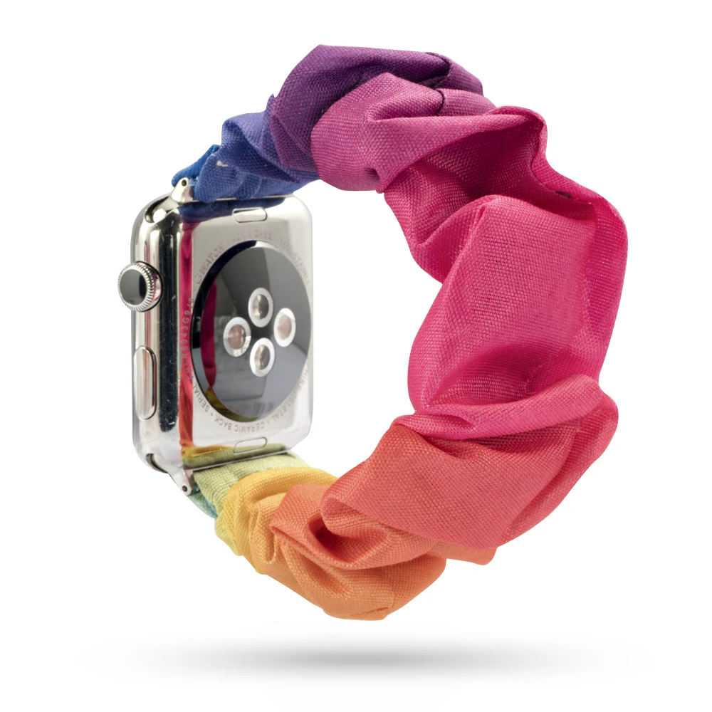 Новая мода, обтянутая тканью; эластичный ремешок для наручных часов для Apple Watch, ремешок 38 мм, версия/40 мм 42 мм/44 мм Series 5 4 3 2 1 браслет набивные ткани - Цвет ремешка: 5