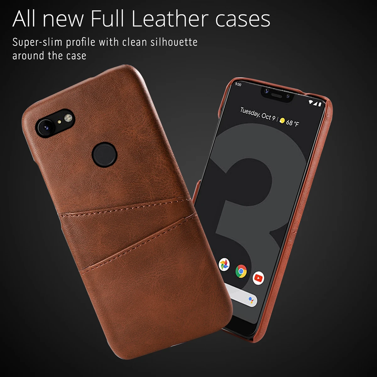 Для Google Pixel 3 3 XL 2 2 XL чехол в ретро-стиле до середины икры зерна из искусственной кожи тонкий компьютер жесткий чехол для Google Pixel 3A 3A XL 4 чехол держатель для карт
