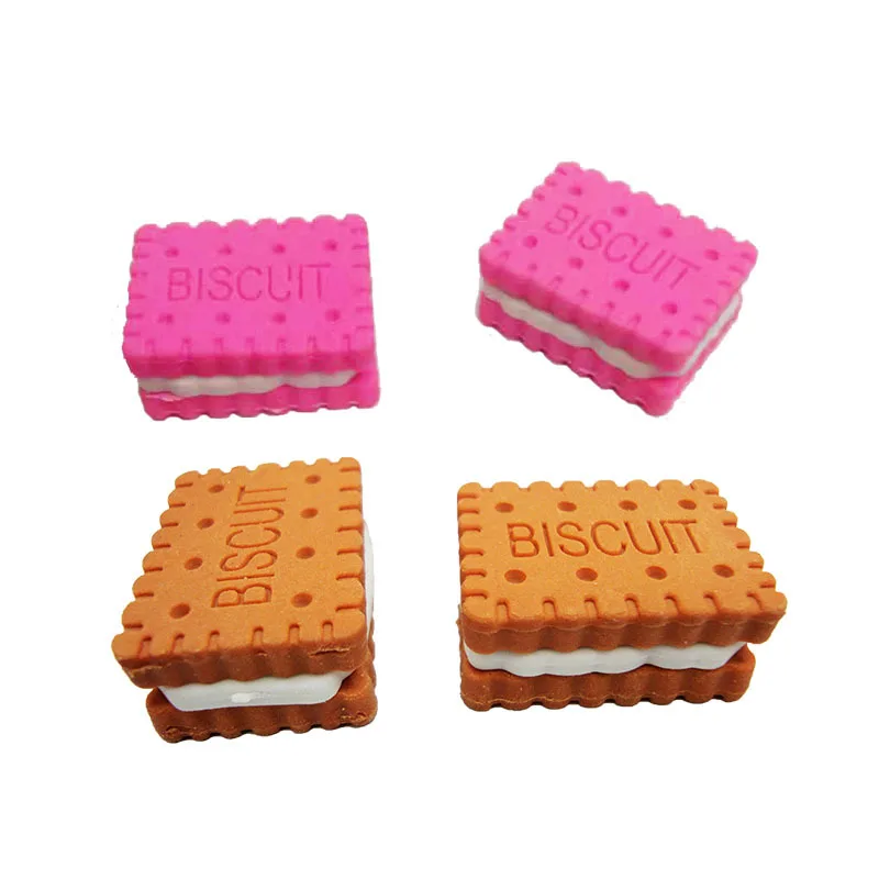 

Sandwich Cookie Modeling Rubber Eraser DIY Deconstructable Food Cake Student Eraser Manufacturers Direct Selling
