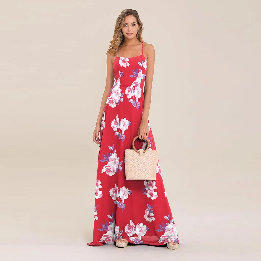 KANCOOLD платье модное женское vestidos с круглым вырезом без рукавов открытой спиной