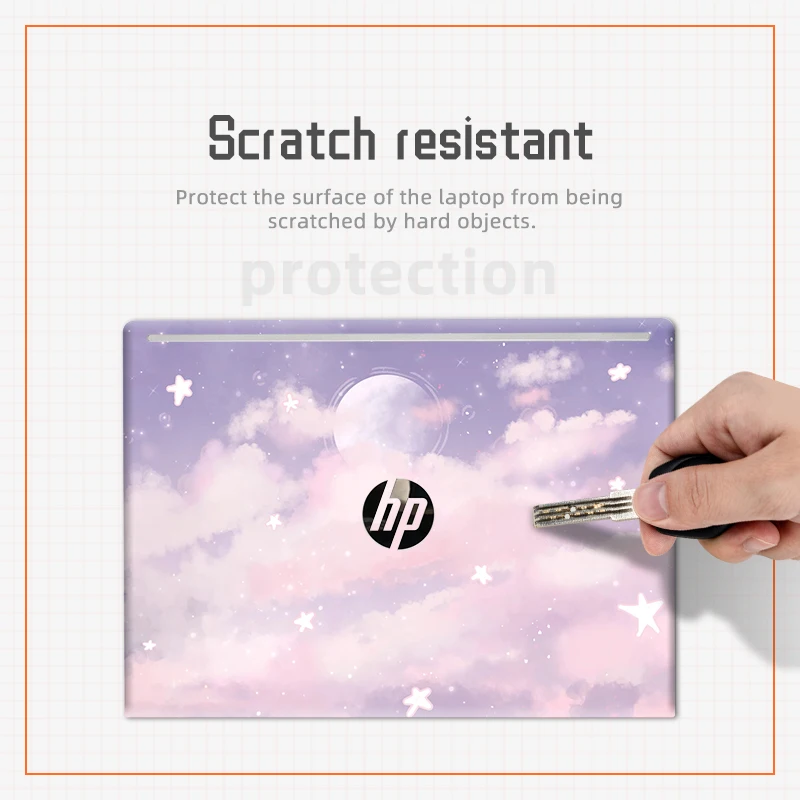 DIY Colorful Sky Cover Laptop Sticker Skins Notebook Keyboard Stickers Decorative Decals for HP X360/14S dk/ 14s dq/15 da/15 bs