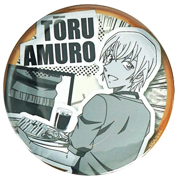 Значок детектива Конан аниме Шиничи Коран ран мури малыш Shuichi Akai Tooru Amuro Бурбон Джин металлический значок брошь булавки - Окраска металла: 07 Tooru Amuro