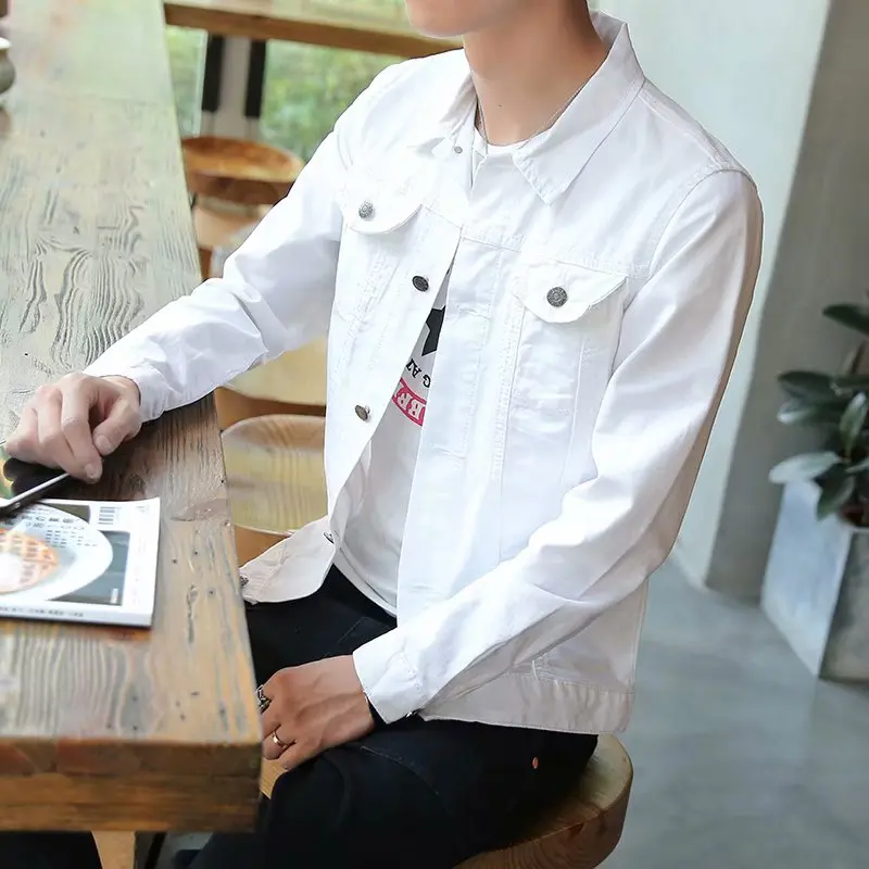 

Japanese hangs Fashion versatile men's denim jacket casual jacket