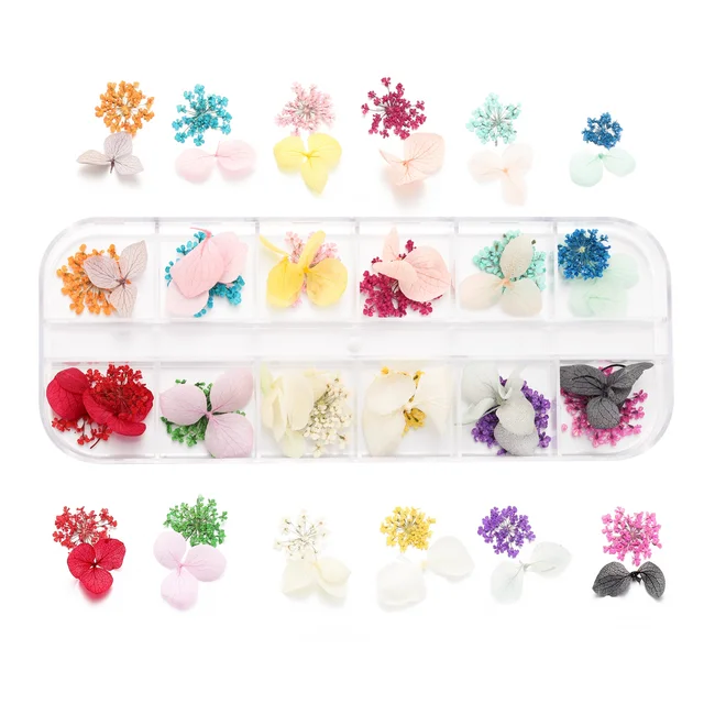 1Box Dried Flowers Dry Plants for Rsein Molds Fillings Epoxy Resin Pendant Tweezers Jewelry Making Craft DIY Nail Art Decoration Style32