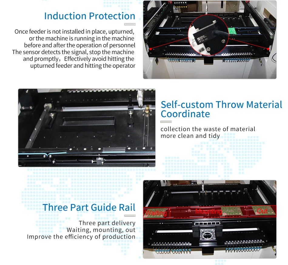 Для станок для массового производства светодиодов линия PCB сборочный станок/Автоматическая производственная линия палочки и место машина