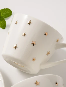 

Simple Design Stars Coffee Mug Water Mugs Milk Cups 350ml Nordic Style Emboss Stars Lovely Mugs for Children's Gift Present