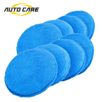 

8pcs Soft Microfiber Car Wax Applicator Pad Polishing Sponge for Apply Remove Wax Auto Cleaning Detailing Pads Waxing Polish