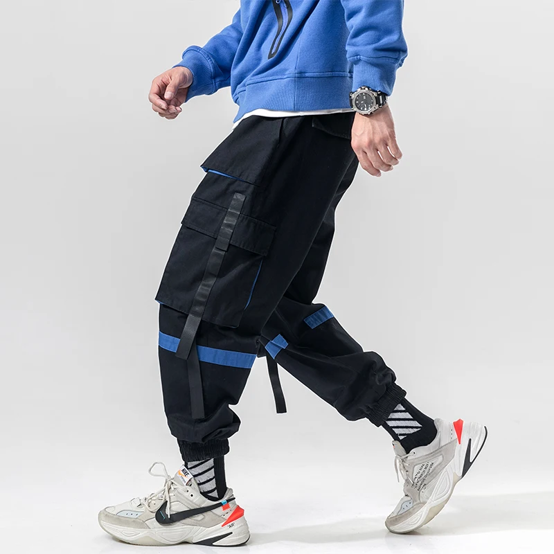 Yasword Men Pants Trousers Straight Ankle-Length Solid Color Casual Fashion Loose Male Elastic Waist Clothing Streetwear Yasword Men Pants Trousers Straight Ankle-Length Solid Color Casual Fashion Loose Male Elastic Waist Clothing Streetwear