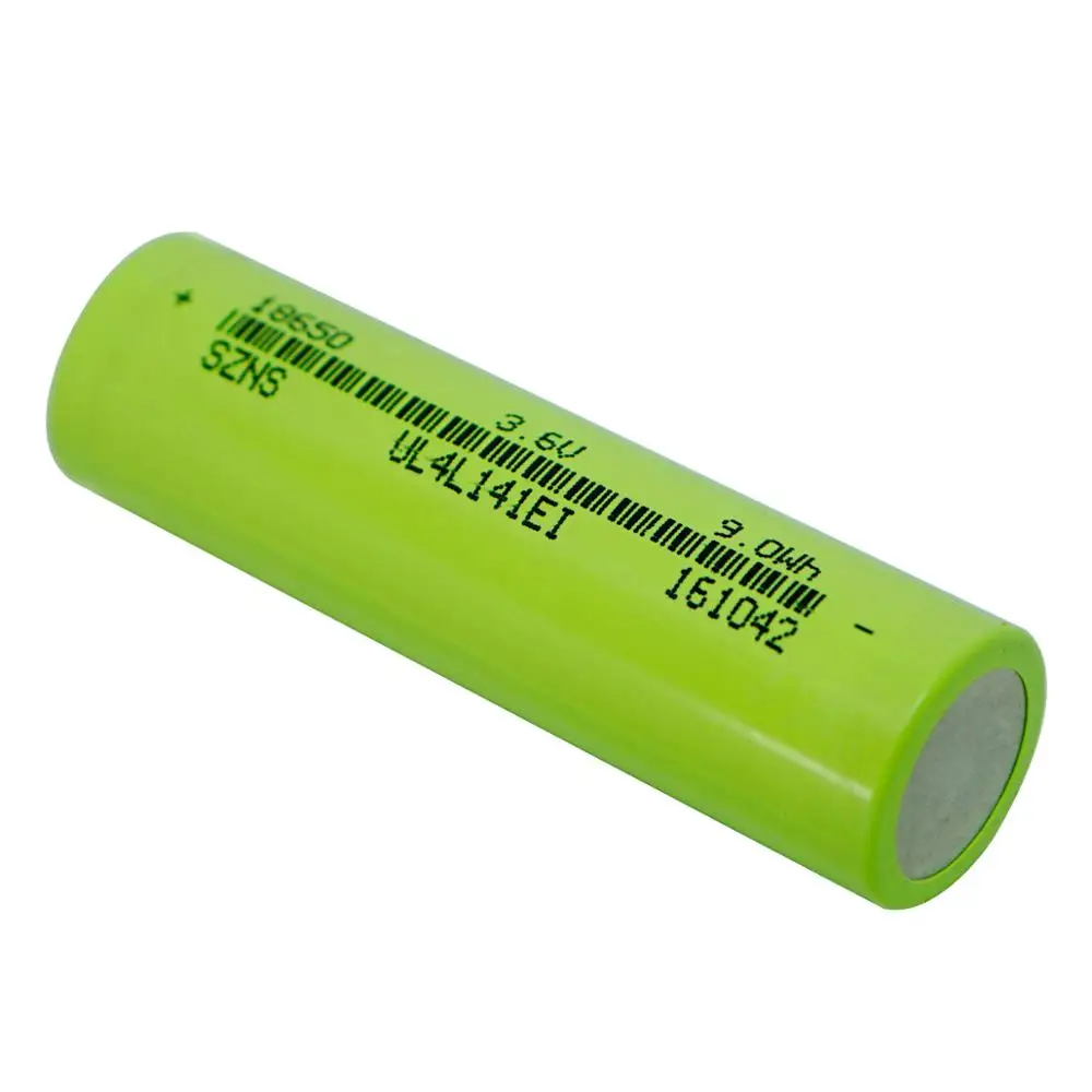 1 шт. 18650 2500mah 3,6 V 2C 9.0WH UL4L141EI литий-ионная плоская аккумуляторная батарея INR литиевые zhuo neng батареи