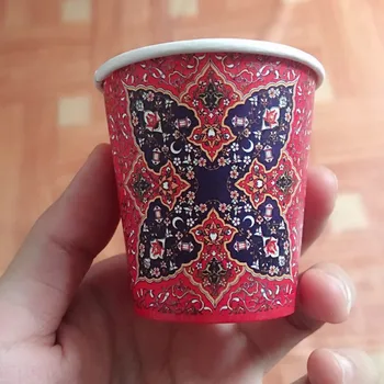 

100pcs High quality red small water cup party favors disposable cup activity promotion taste yogurt fruit wine paper cups