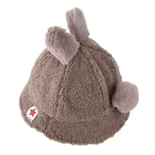 Новинка года; сезон осень-зима; Детская плюшевая Толстая теплая шапка для девочек; шапка в Корейском стиле с заячьими ушками для маленьких мальчиков