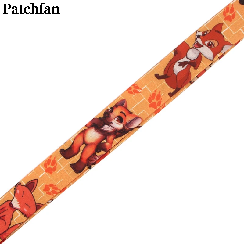 Patchfan животные лисы Ленточные ожерелья ткань id бейдж держатели для телефонов ключи шеи ремни держатели значков тесьма A2318