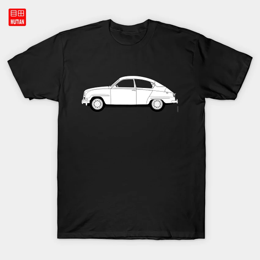 Винтажный оригинальный рисунок автомобиля SAAB 96 Шведский Драйв | Мужская одежда