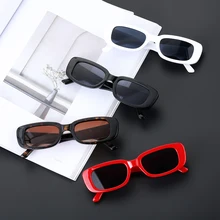 Voyage rétro femmes hommes randonnée lunettes de soleil Chic petit Rectangle lunettes de soleil UV 400 noir léopard ombre extérieur escalade lunettes