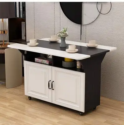 Folding table household movable small family simple rectangular folding table dining