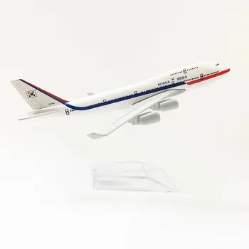 

16CM 1:400 Boeing B747-400 model Korea President Air Force One airlines base diecast alloy aircraft plane gift give children's