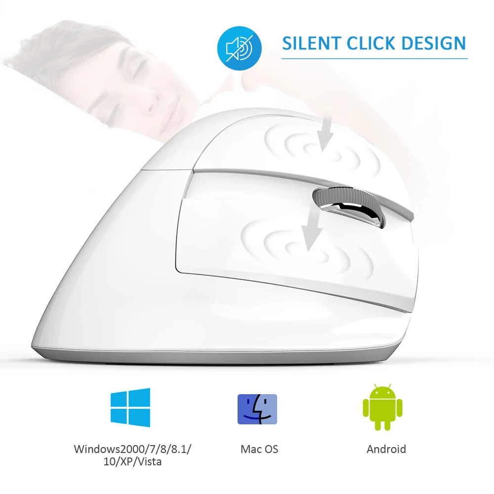 Delux M618 Мини Беспроводная белая мышь Bluetooth 4 0 + 2 ГГц двухрежимный эргономичный