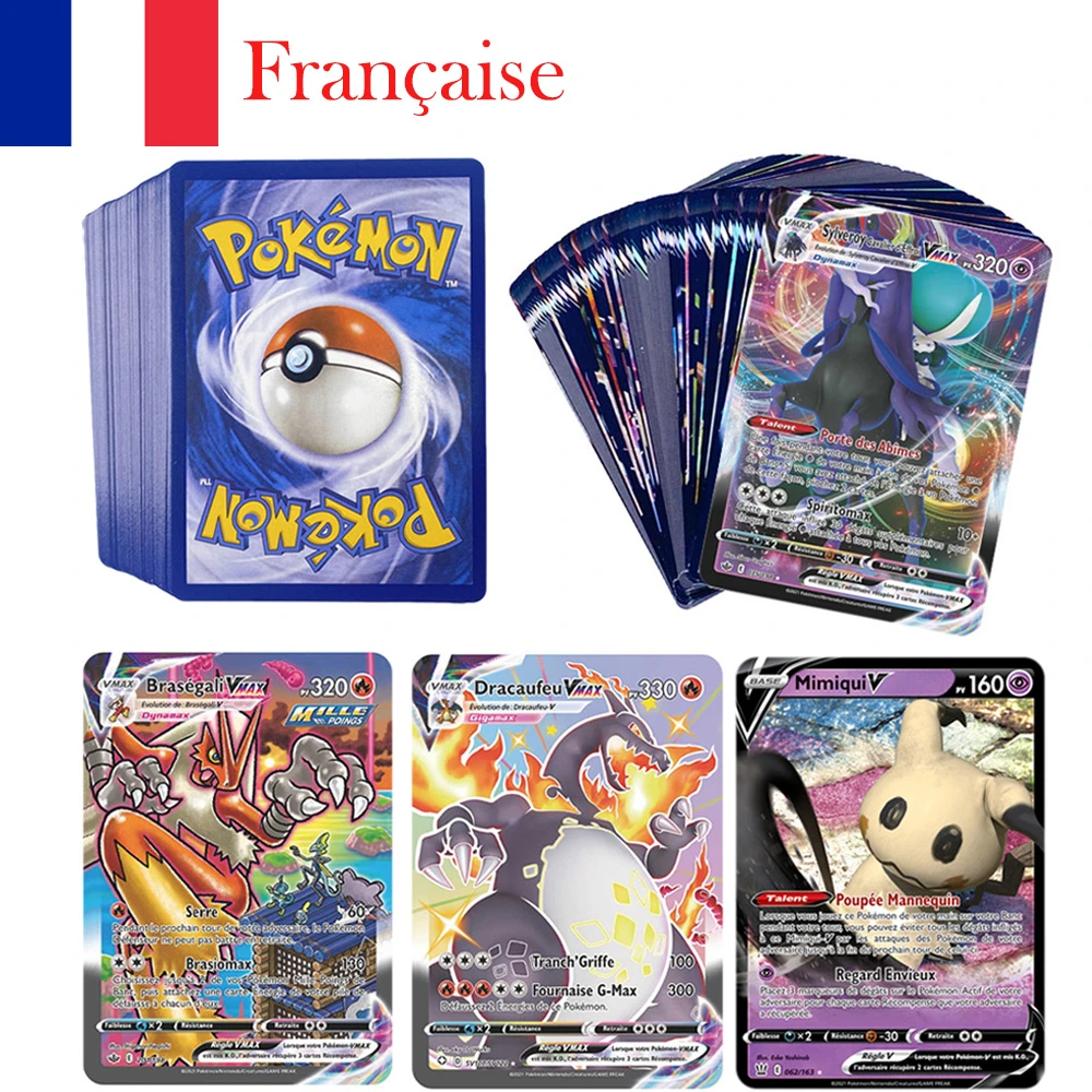 360pcs French Version Pokemon Card Featuring 300 Gx 360 V Max Vmax 100 Team Game Collection Cards Aliexpress