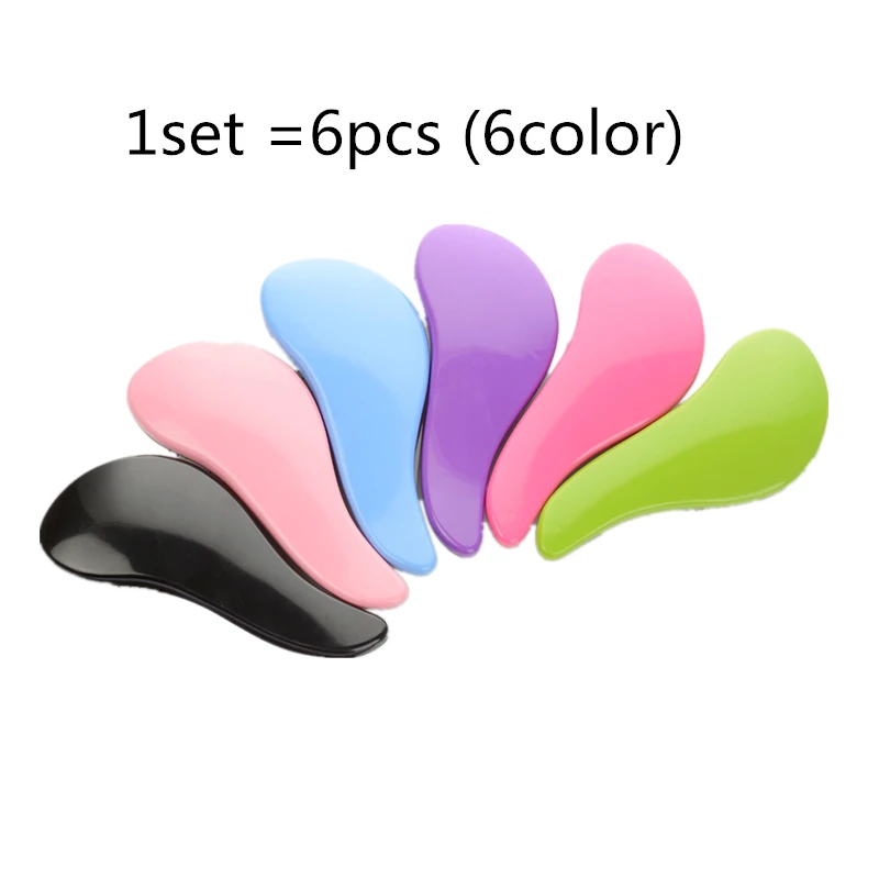 

Magic Handle Tangle Detangling Comb Shower Hair Brush detangler Salon Styling Tamer exquite cute useful Tool 6pcs/set