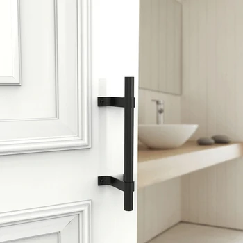 

For Sliding Gate Carbon Steel Closets Accessories Solid Heavy Duty Garages Furniture Hotel Home Hardware Barn Door Handle
