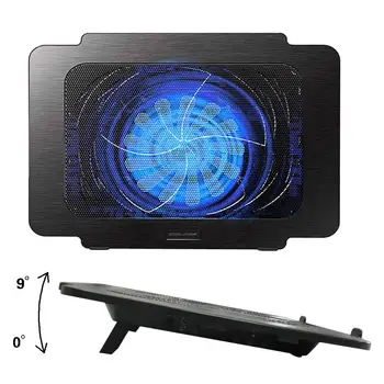 

USB Laptop Silent LED Cooler Pad with USB Port slide-proof stand Notebook Cooling Fan with light