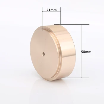

2020 58x21mm M8 Machined Full Aluminum Amplifier Speaker Isolation Feet Turntable Monitor CD DAC Radio Vibration Stand Pad Base