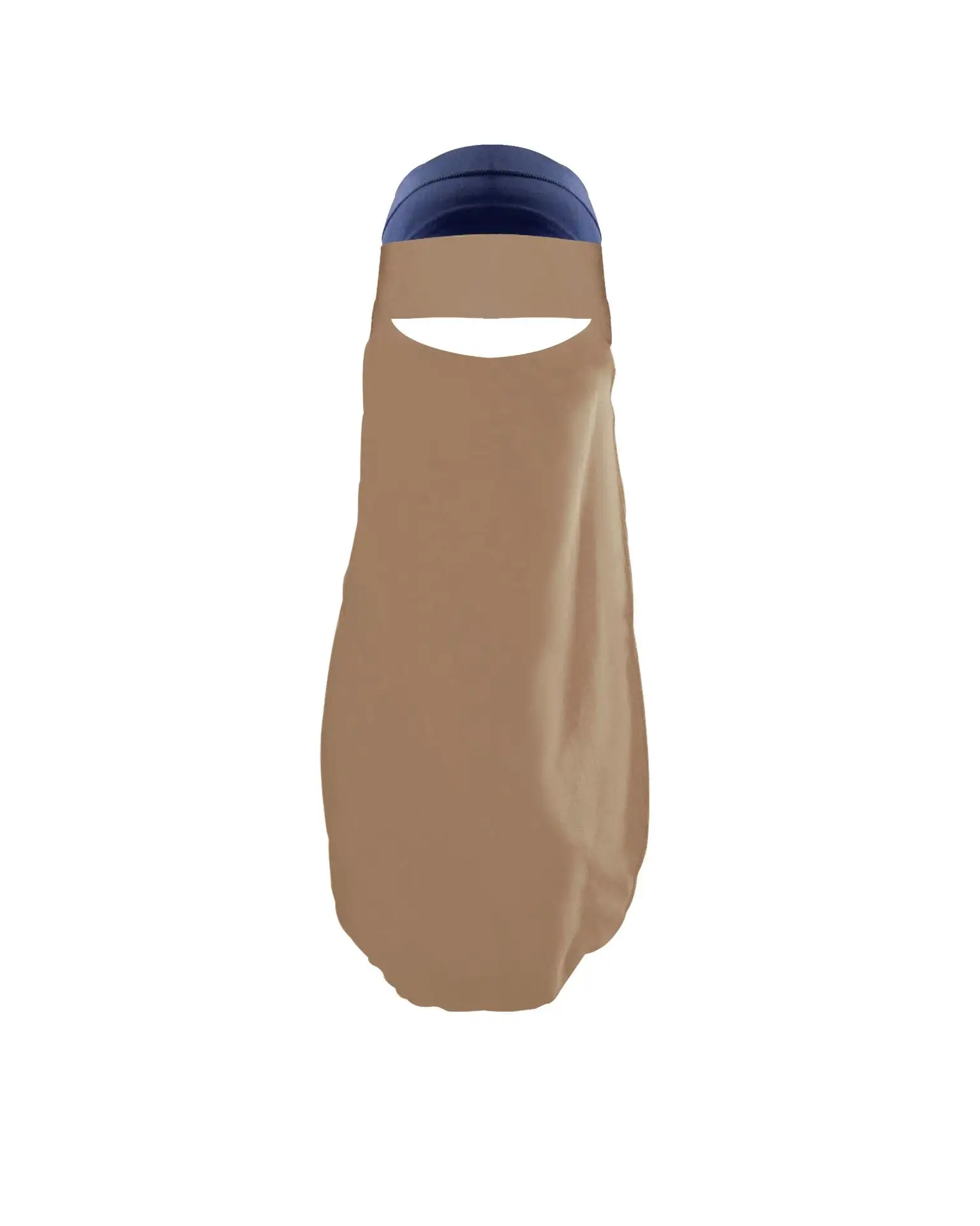 Женская мусульманская бандана шарф исламский Niqab Burqa капот хиджаб кепки головные уборы с вуалью черное покрытие для лица абайя стиль обёрточная бумага головной убор - Цвет: Кофе