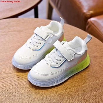 

New Brand Cute Breathable Kids Light Shoes High Quality Spring/Autumn Baby Girls Boys Toddlers Fashion LED Children Sneakers
