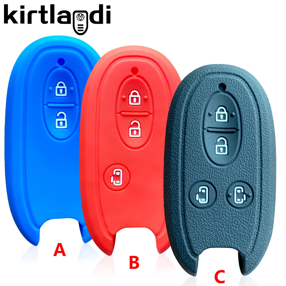 2/3/4 Buttons Silicone Car Key Case Shell for SUZUKI Wagon R Tingray ...