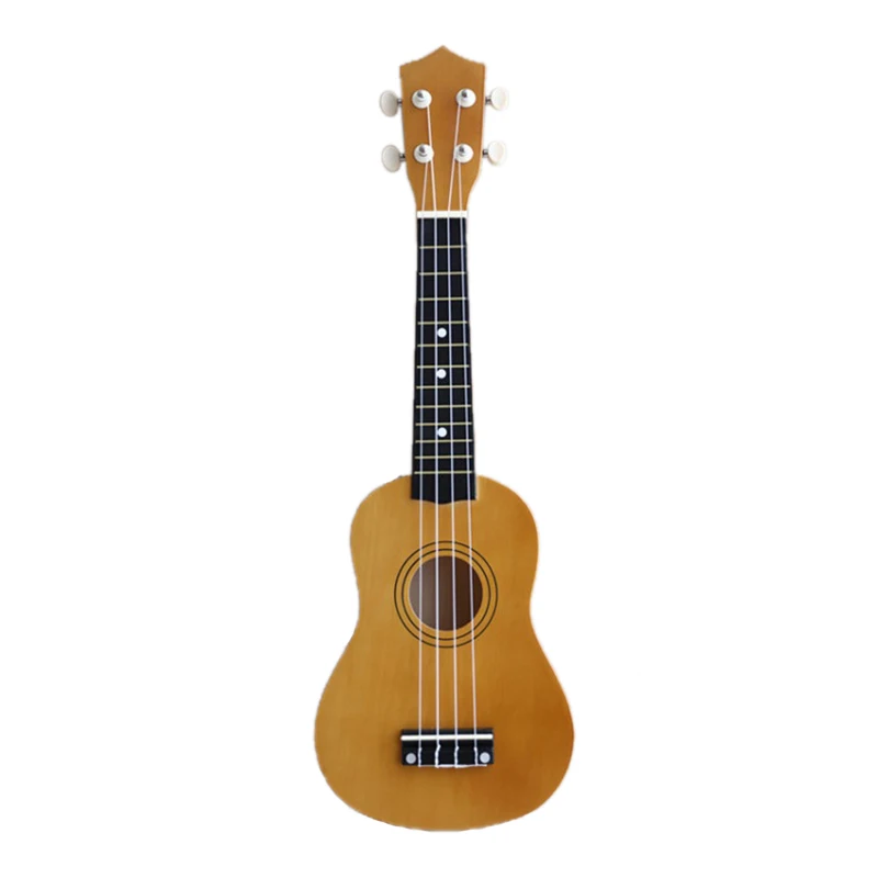 

21 inch Soprano Ukulele 4 Strings Hawaiian Guitar Uke + String + Pick For Beginners kid Gift