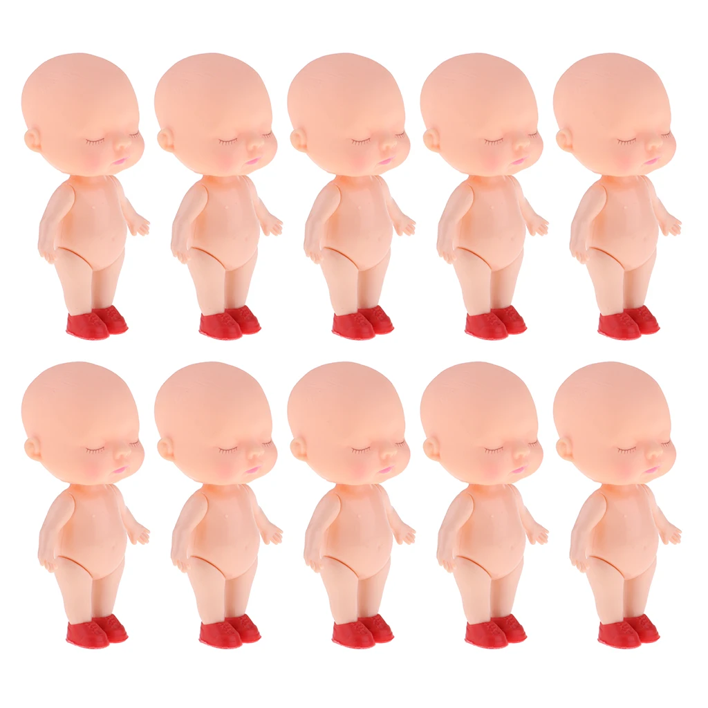 Realistic Newborn Doll Sleeping Mini Baby Doll  Body Mold Bath Toy 10pcs