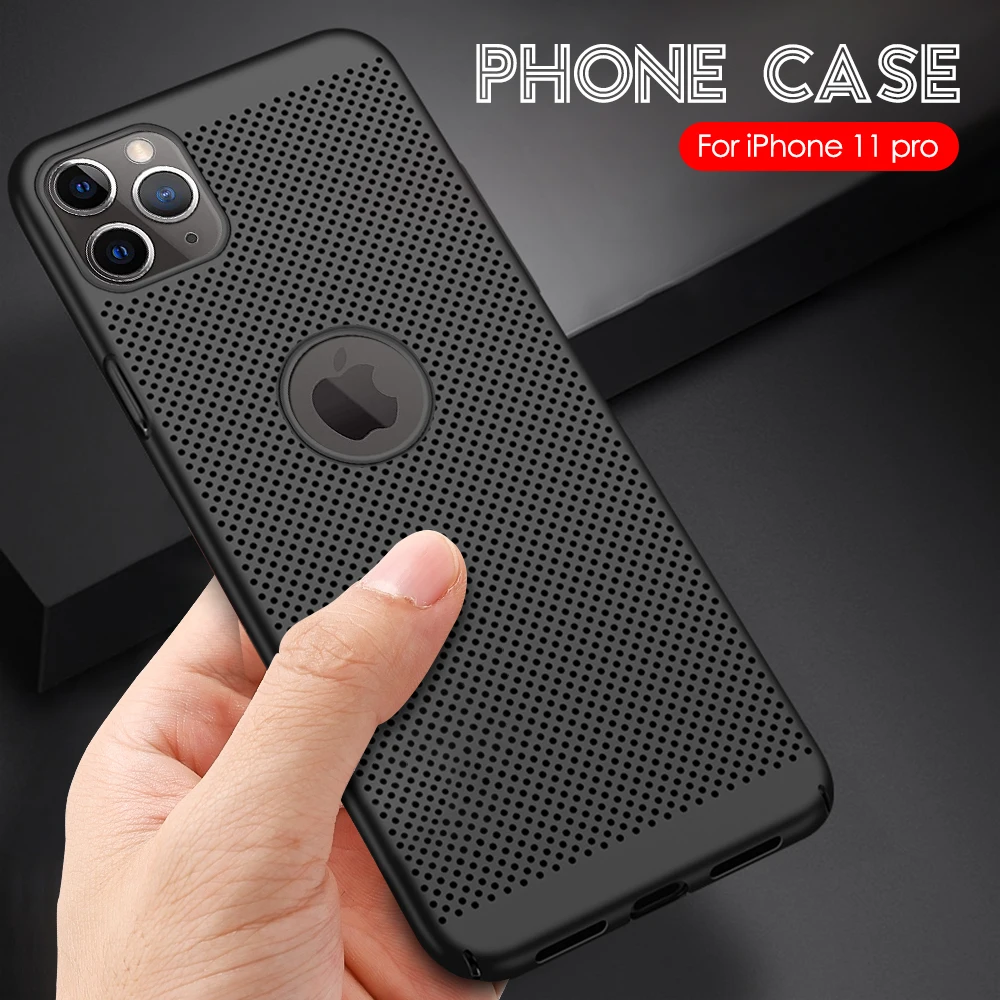 Для iPhone 11 Pro Max жесткий чехол из поликарбоната теплоотвод защитная задняя крышка