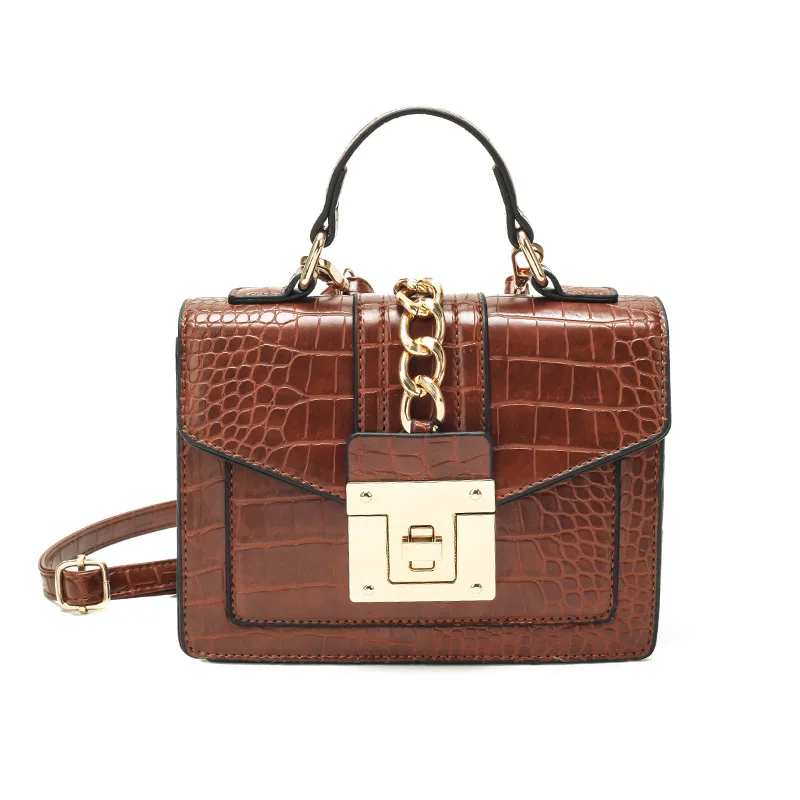 

New European and American Handbags, Stone Pu Single Shoulder Bag Mini