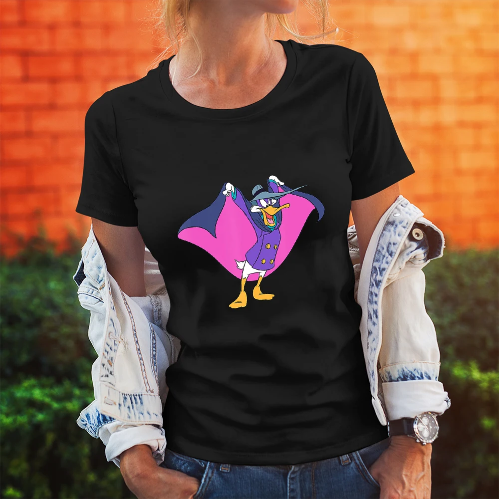 Darkwing Duck мультфильм печати Disney женские футболки модная прямая поставка Kawaii