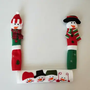 

Christmas Microwave Door Handle Cover Door Handle Gloves Refrigerator Anti-Static Double Door Handle Gloves Protective Case