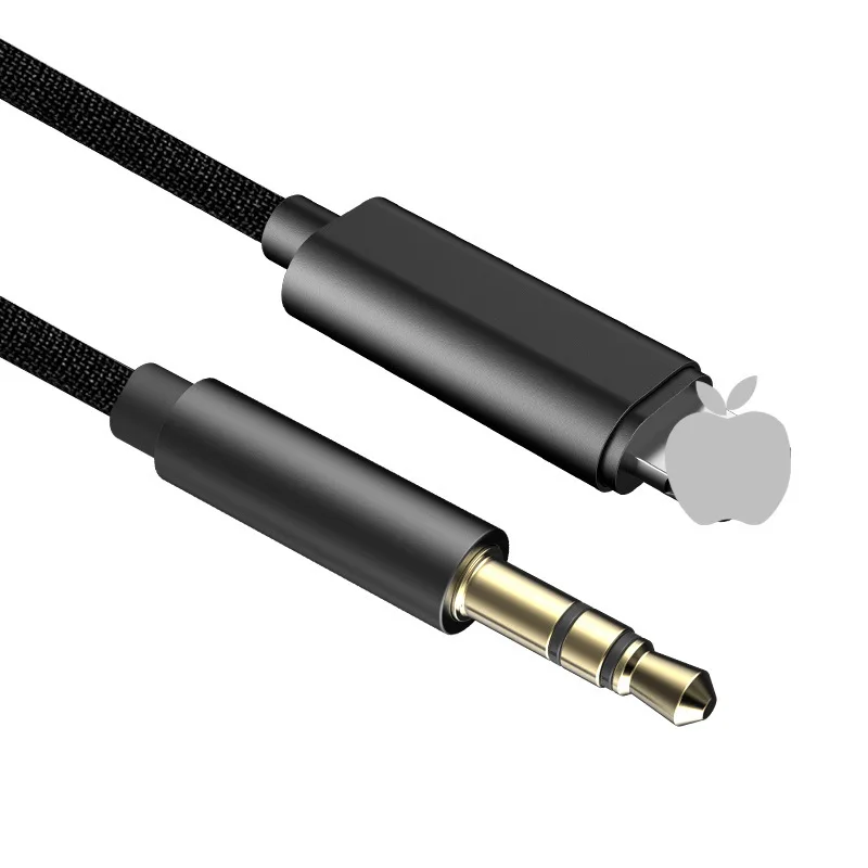 Lightning/3,5 мм Aux аудио Adpter Jack Авто Аудио кабель золотой разъем кабель для Iphone 1 м