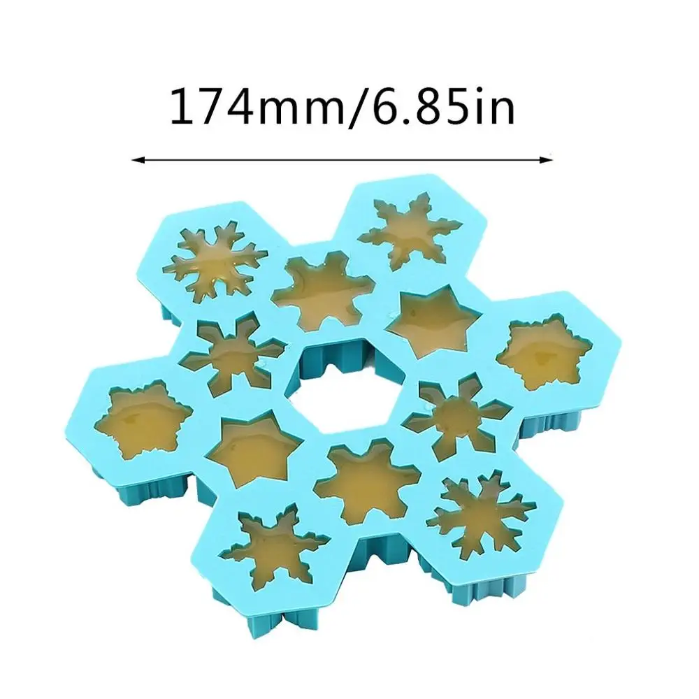 Christmas Snowflake Ice Cube Chocolate Silicone Mould 12 Geometry 6 Different Style Snowflake Mould