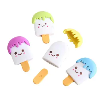 

20pcs Ice Cream Shape Eraser Creative Cartoon Stationery Assemble Popsicle Shaped Pencil Erasers For Child Funny Festival Gift