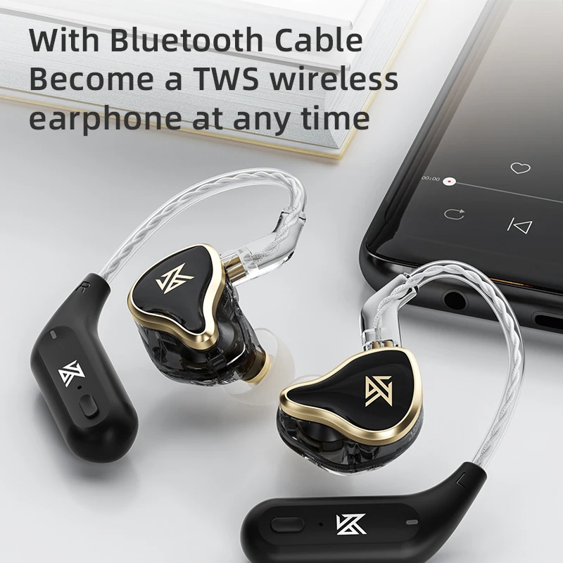 KZ ZAS 7BA 1DD 16 Unit Hybrid In-ear Earphones Metal HIFI Headset Music  Sport KZ ZAX ZS10 PRO AZ09 AST CA16 C10 PRO VX BA8 DM7