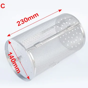 

Stainless Steel Grill Oven Roaster Tumble Peanut Beans Basket BBQ Rotisserie Coffee Beans Oven Roaster Grilled Cage Storage Pan