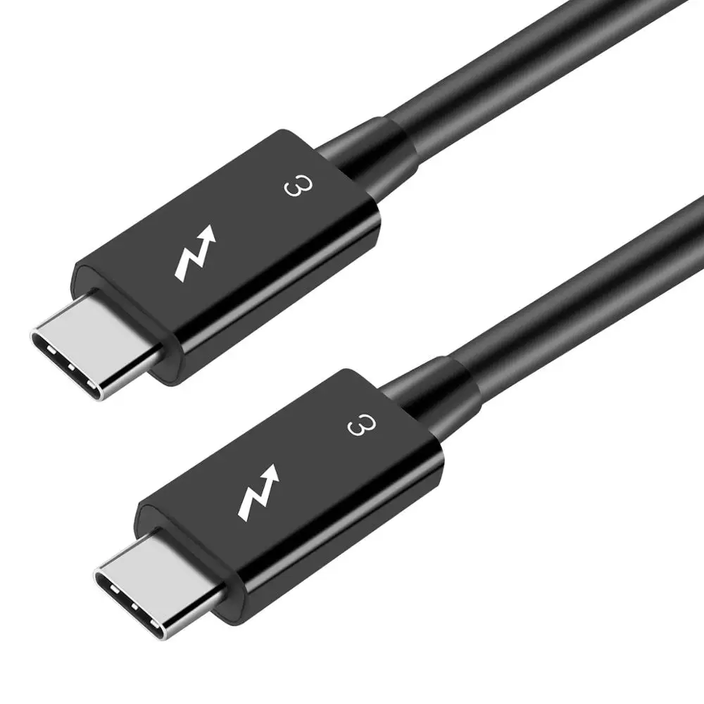 Кабель 100 Вт thunderbolt 3 40 Гбит/с поддерживает зарядку 0 7 м ГБ 5 А (совместим с USB C) |