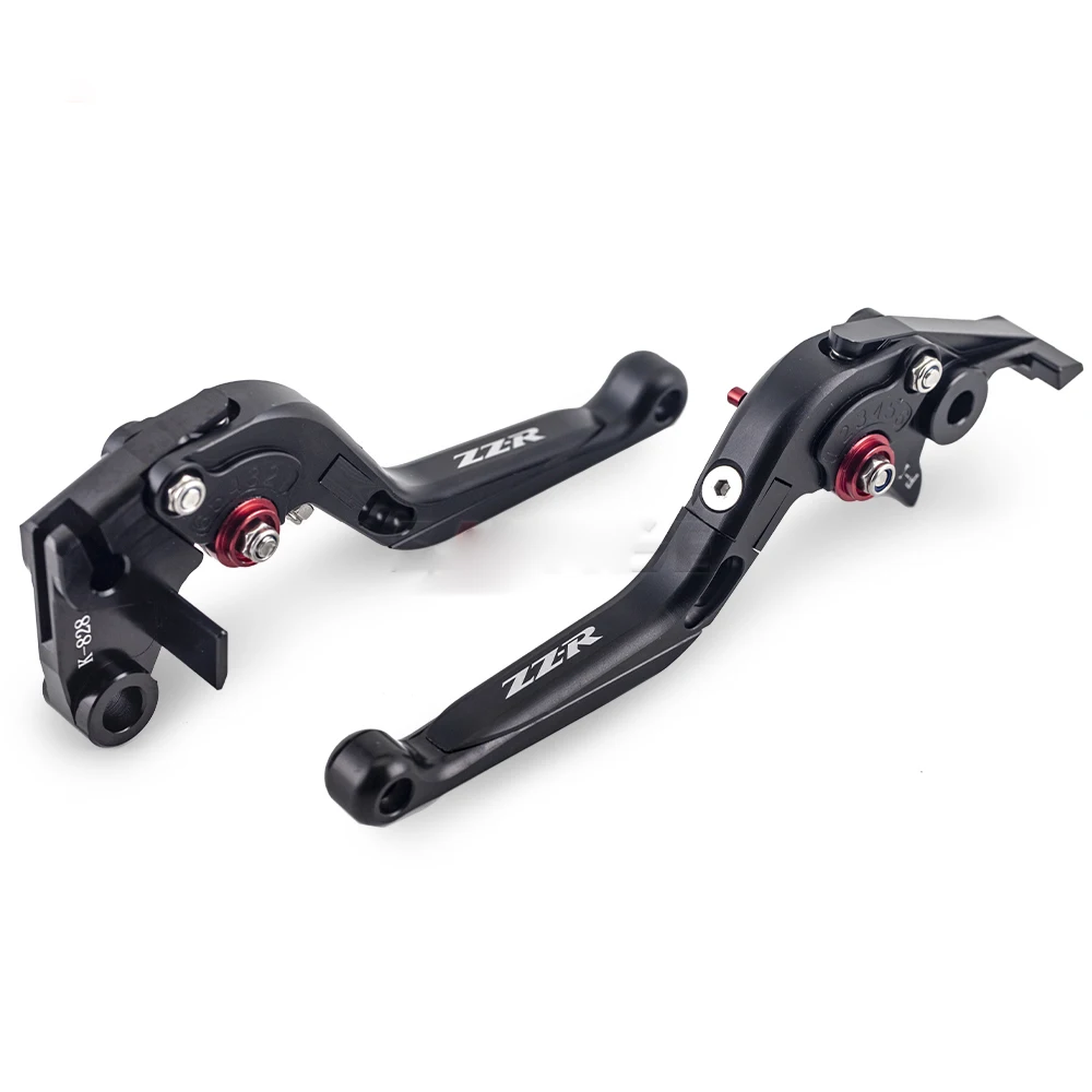 ZZR Рычаги Тормозная система сцепления для KAWASAKI ZZR600 ZZR400 ZZR250 1990-2007 ZZR 250 400 600 Мотоцикл Регулируемый складной выдвижной - Цвет: Черный