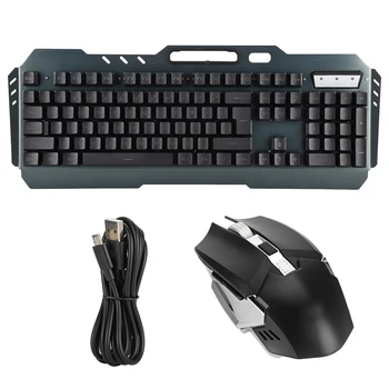 

Wireless Keyboard Mouse Set Charged Lighting Black Built-in Lithium Battery 3000mAh mechanical keyboard mouse combo