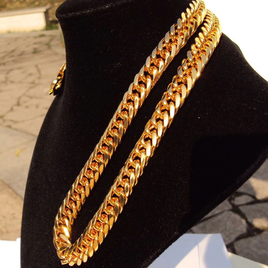 24 karat gold cuban link Clearance