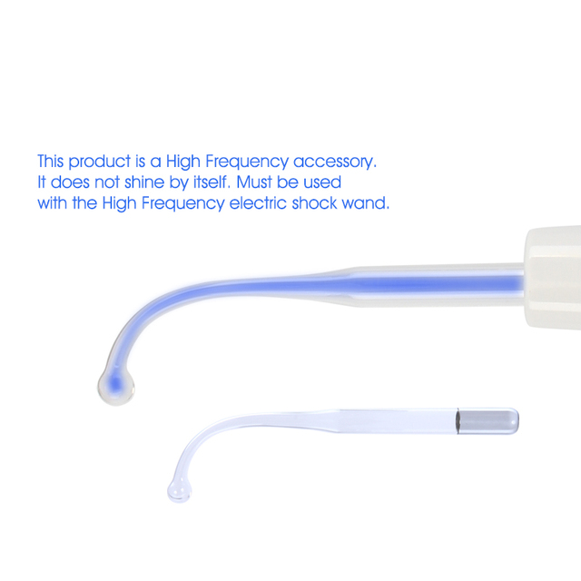 High Frequency Facial Neon Argon Mushroom Electrode Nozzle Attachment Blue Tubes Face Massager Light Face Skin Care
