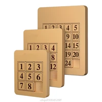 1Set Sliding Game Puzzle Montessori Learning Tangram Wooden Sensory Number Klotski Teaser J15 21 Dropship 1